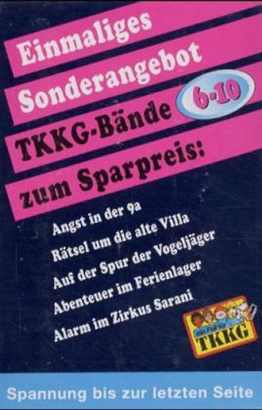 TKKG Taschenbücher. Band 6 bis Band 10