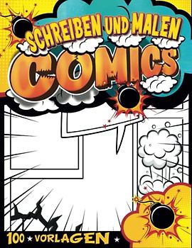 Comic Bleistift Zeichnen Buch: 100 Comic-Layouts Zum Erstellen Eines Comics | Füllen Sie Anime-Comic-Bücher Aus | Geschenkideen Mädchen 12 Jahre