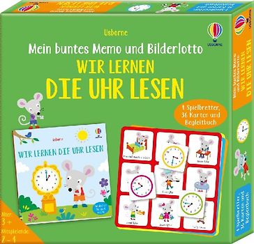 Mein buntes Memo und Bilderlotto: Wir lernen die Uhr lesen