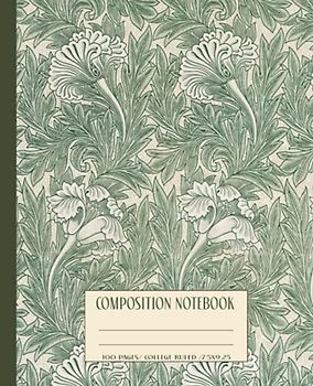 Composition Notebook: Art Nouveau flower design texture. Stylish aesthetic vintage effect notebook. Art lover school gift
