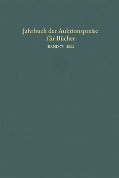 Jahrbuch der Auktionspreise für Bücher, Handschriften und Autographen