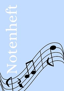 Notenheft: DIN A4 Notenlinienheft | 60 Seiten mit 12 Notenzeilen / Systeme pro Blatt | Papier 90g/m² | Musikheft mit Notenlinien