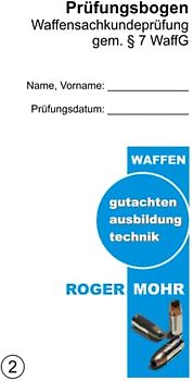 Waffensachkunde Prüfungsbogen 2