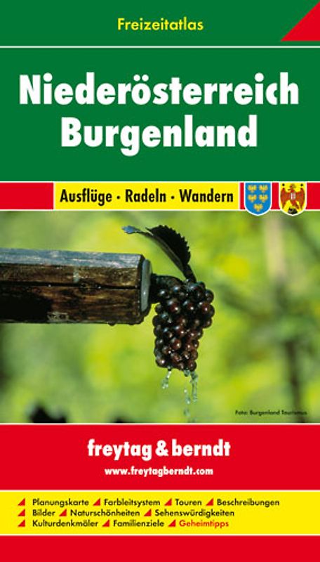 Niederösterreich - Burgenland, Freizeitatlas 1:50.000 - 1:200.000