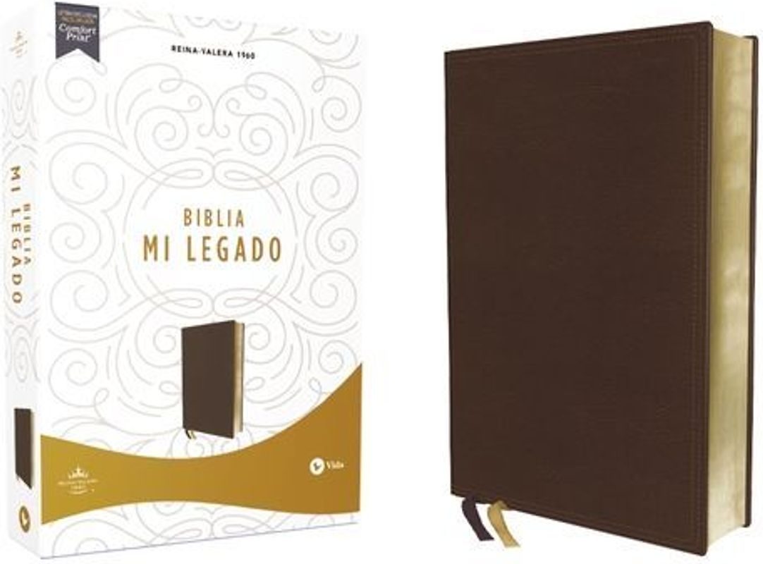 Rvr60, Santa Biblia Mi Legado, Leathersoft, Café, Una Columna, Interior a DOS Colores, Comfort Print