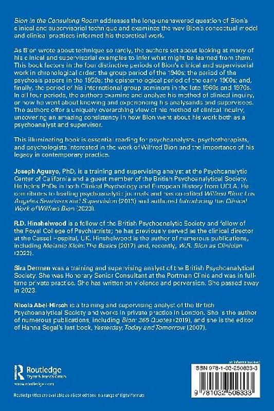 Bion in the Consulting Room