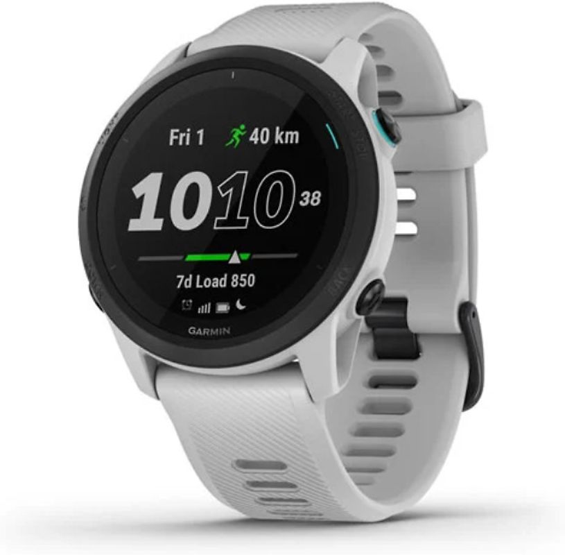 Garmin Forerunner 745 blanc et bracelet en silicone blanche whitestone