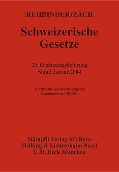 Schweizerische Gesetze. Loseblattausgabe