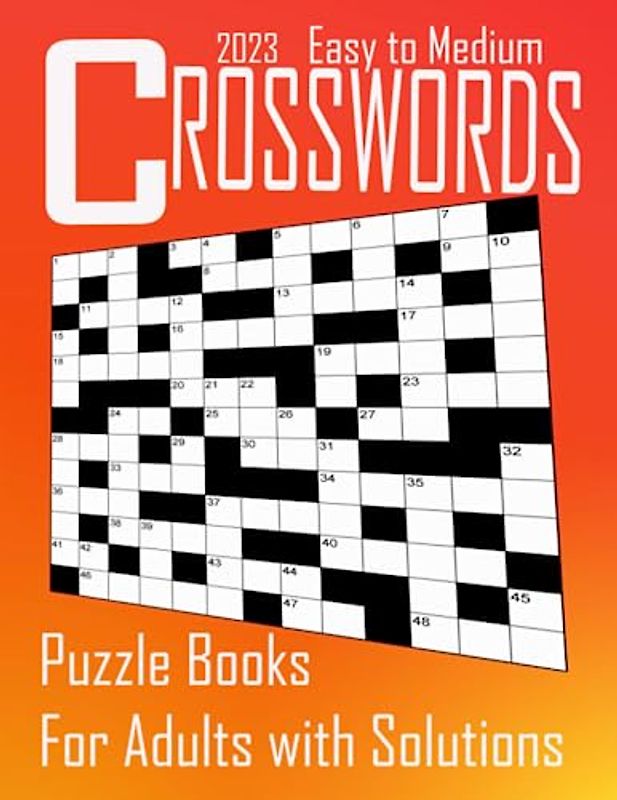 2023 Easy to Medium Crossword Puzzle Books For Adults with Solutions