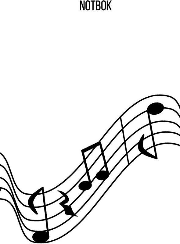 Notbok: DIN A5 notlinjebok | 200 sidor med 12 notlinjer / system per ark | Papper 90g/m² | Musikbok med notlinjer