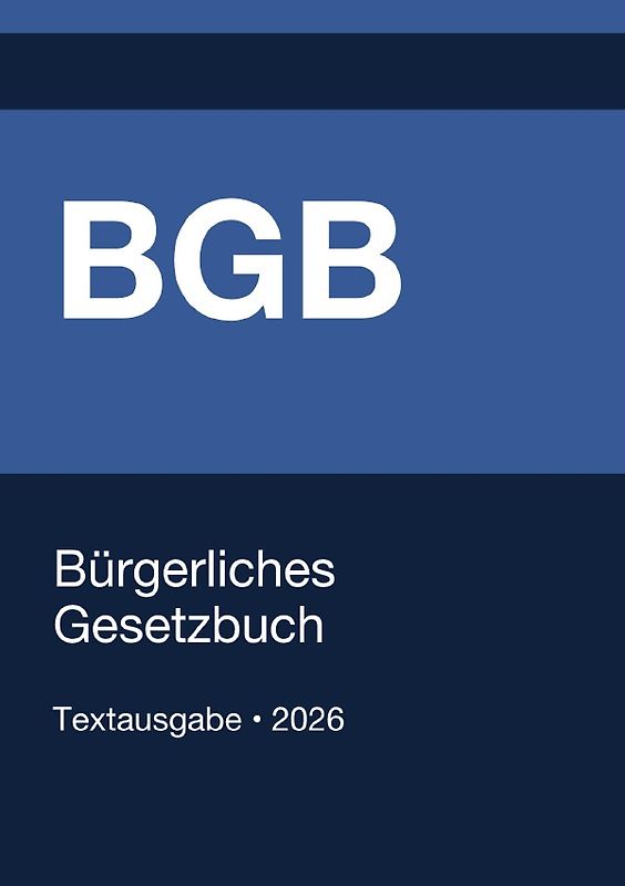 BGB - Bürgerliches Gesetzbuch (Deutschland) 2026