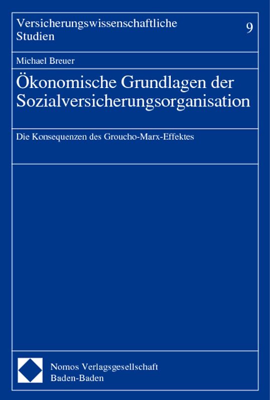 Ökonomische Grundlagen der Sozialversicherungsorganisation