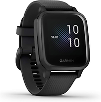 Garmin Venu Sq Music 40 mm zwart met siliconenarmband zwart [wifi]
