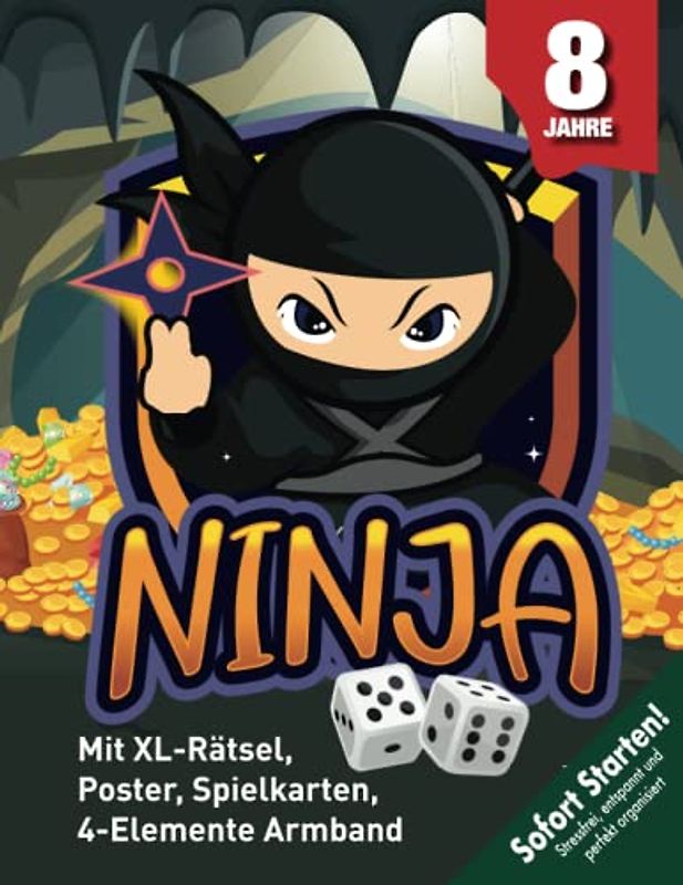 Ninja Abenteuer Schatzsuche Kindergeburtstag ab 8 Jahren: Ihr seid die neue Ninja-Generation mit einer Mission: Das 4-Elemente-Armband finden & den Bösewicht besiegen. (Bravo Schatzsuche)