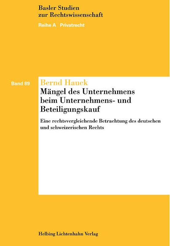 Mängel des Unternehmens beim Unternehmens- und Beteiligungskauf