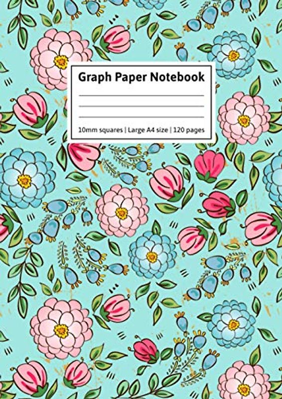 Graph Paper Notebook: 10mm (1cm) Squared Paper Notebook A4 Size, Grid Paper Exercise Book for Writing/Drawing