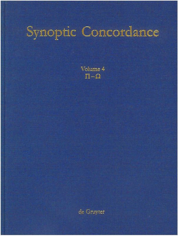 Paul Hoffmann; Thomas Hieke; Ulrich Bauer: Synoptic Concordance / P[i] - O[mega]