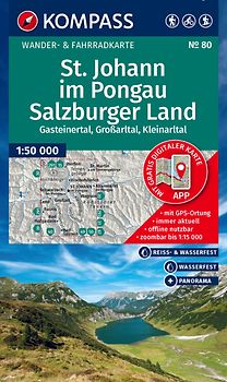 KOMPASS Wanderkarte 80 St. Johann im Pongau, Salzburger Land 1:50.000