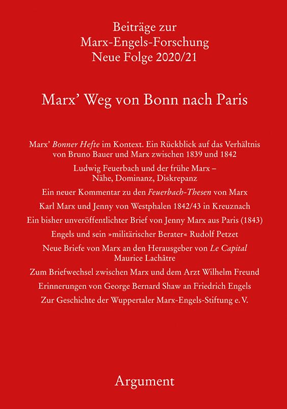 Marx’ Weg von Bonn nach Paris