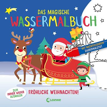 Das magische Wassermalbuch - Fröhliche Weihnachten!