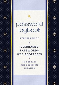 Password Logbook (Black & Gold)