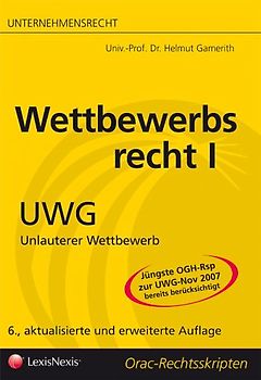 Unternehmensrecht - Wettbewerbsrecht I - UWG