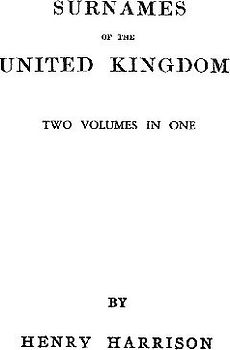 Surnames of the United Kingdom