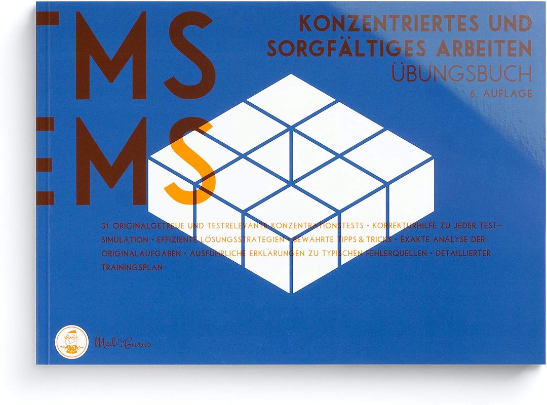 EMS Vorbereitung 2023 | Konzentriertes und sorgfältiges Arbeiten | Übungsbuch zur Vorbereitung auf den Medizinertest in der Schweiz