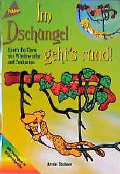 Im Dschungel gehts rund!. Tiere aus Windowcolor und Tonkarton