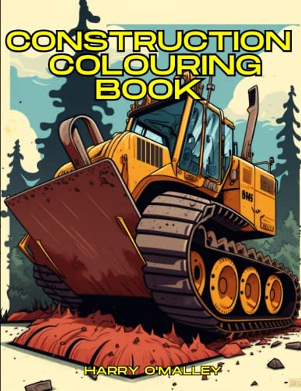 Construction Site Colouring Book