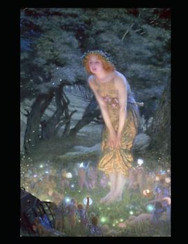 Midsummer Eve Notebook: Art And Craft Romanticism Themed Wide Ruled Decorative Composition Notebook Large Print 8.5″ X 11″