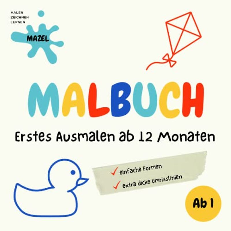 Malbuch: Erstes Ausmalen ab 12 Monaten