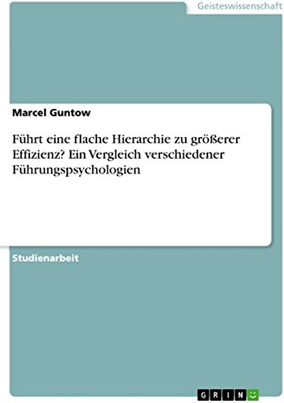 Führt eine flache Hierarchie zu größerer Effizienz? Ein Vergleich verschiedener Führungspsychologien