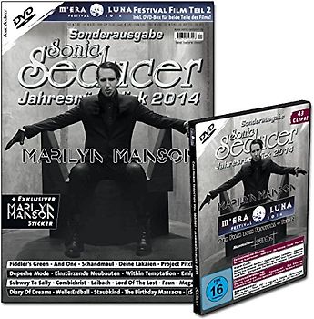 Sonic Seducer Jahresrückblick 2014 + DVD: M'Era Luna 2014 - Der Film, Teil 2, Bands: Marilyn Manson (Titel + exkl. Sticker), Depeche Mode, And One u.a., 43 Clips, über 3,5 Std. - Sonic Seducer