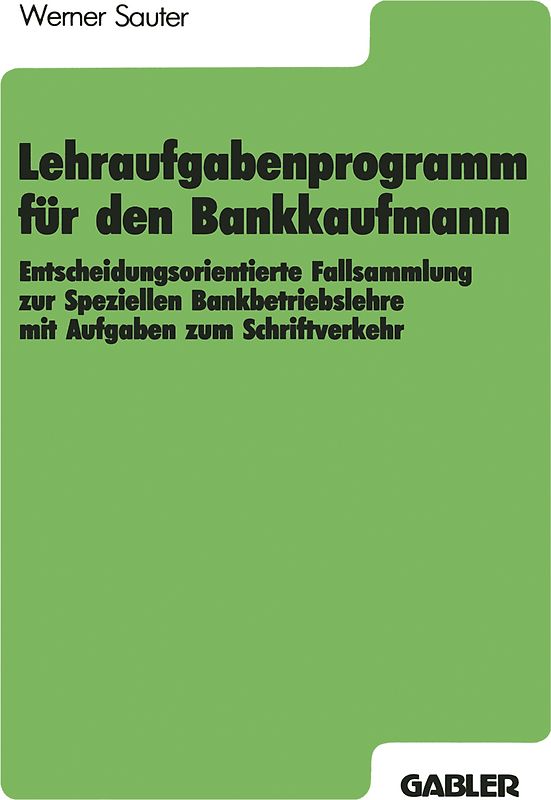Lehraufgabenprogramm für den Bankkaufmann