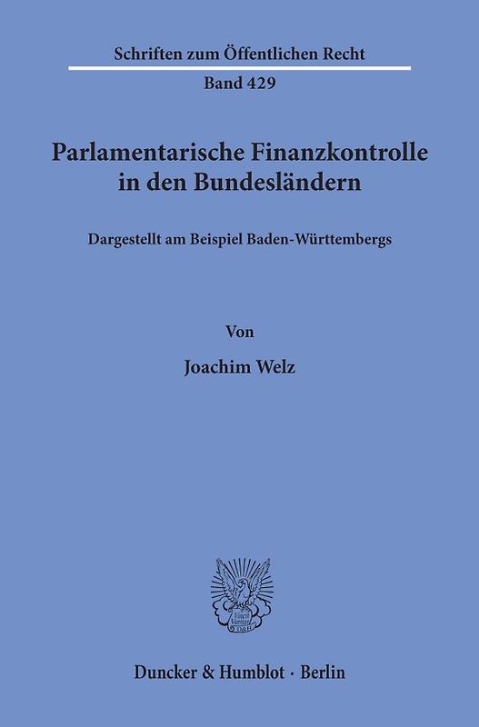 Parlamentarische Finanzkontrolle in den Bundesländern,