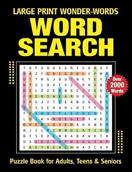 Wonder-Words Word Search Puzzle: A Collection of Every Day Conversational Words, Large Print Word-Finds Tricky Puzzles Book Gift Idea for Seniors, Adults & Teens