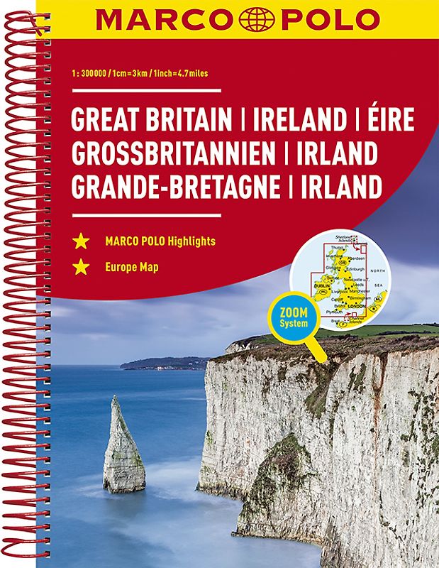 MARCO POLO Reiseatlas Großbritannien, Irland 1:300.000