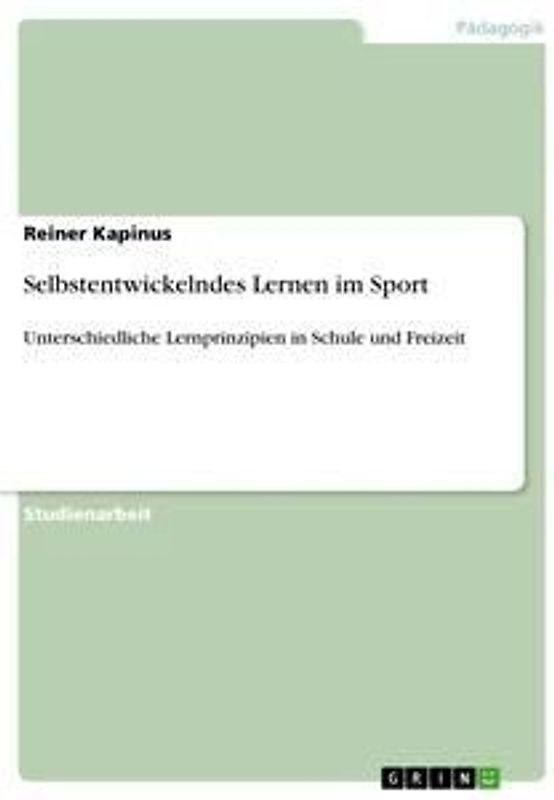 Selbstentwickelndes Lernen im Sport