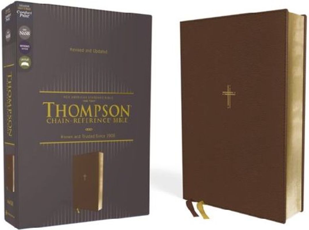 Nasb, Thompson Chain-Reference Bible, Leathersoft, Brown, 1995 Text, Red Letter, Comfort Print