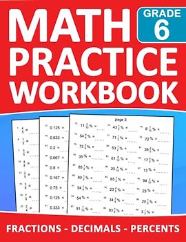 Fractions, Decimals, Percents Math Workbook For Grade 6 With Answers: Fractions, Decimals, Percents Math Practice Wookbook For 6th Grade With More ... | Math Workbook For Homeschool or Classroom