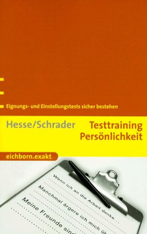 Testtraining Persönlichkeit