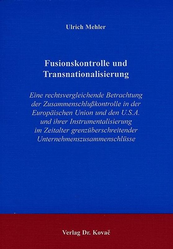 Fusionskontrolle und Transnationalisierung