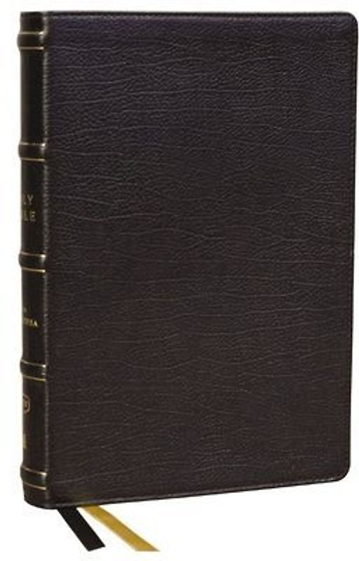 KJV Holy Bible with Apocrypha and 73,000 Center-Column Cross References, Black Genuine Leather, Red Letter, Comfort Print: King James Version