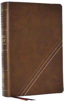 KJV, Word Study Reference Bible, Leathersoft, Brown, Red Letter, Comfort Print