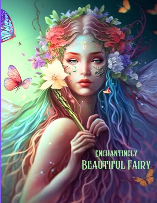 Enchantingly Beautiful Fairy: 50 Detailed Fairy Coloring Pages for Teens and Adults. Express Your Creativity with these Amazing Fantasy Images. 8.5 x 11 Size