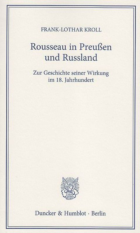 Rousseau in Preußen und Russland.