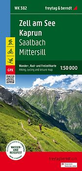 freytag & berndt Wanderkarte WK 382 Zell am See - Kaprun, Saalbach - Mittersill 1:50.000