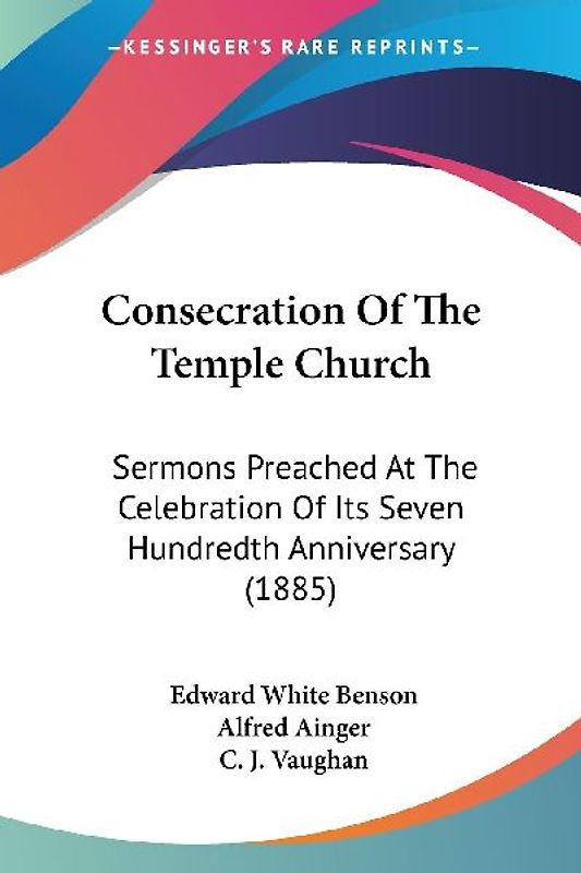 Consecration Of The Temple Church