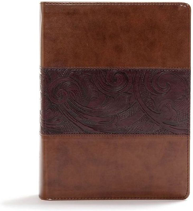 CSB Study Bible, Mahogany Leathertouch, Indexed